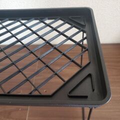 キッチン下収納　重ねられる整理棚　折りたたみ可　黒の画像