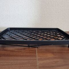 キッチン下収納　重ねられる整理棚　折りたたみ可　黒の画像