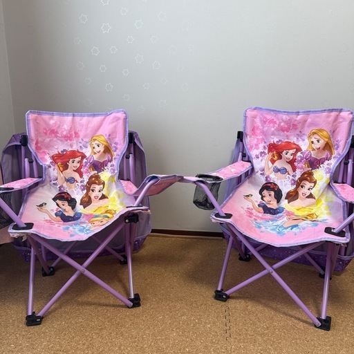 2脚セット プリンセス 折りたたみ キッズ チェア コストコ (mele