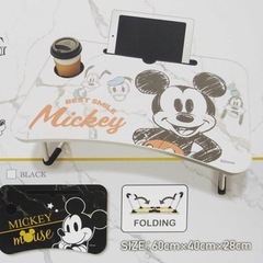 折りたたみ テーブル ディズニー 机 タブレット置き付 キャラクターミッキーマウス ミッキーフレンズ 子供 キッズ 机 ミニテーブル 60×40×28cm の画像
