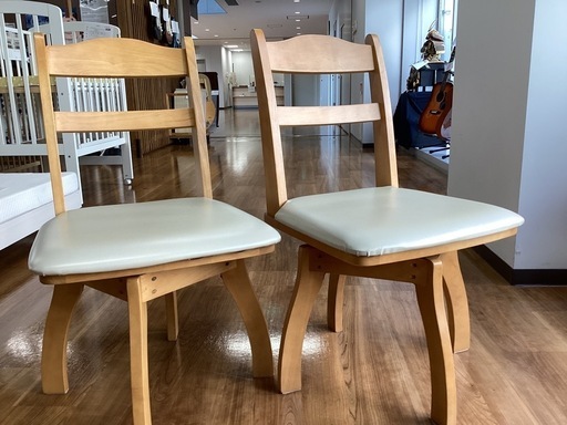 回転チェア2脚セット　【町田市再生家具】　250130