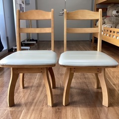 回転チェア2脚セット　【町田市再生家具】　250130