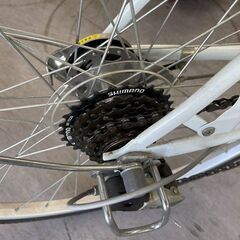 27インチ ６段変速自転車 鍵 ハンドルロック LEDライト ママチャリ 札幌市手稲区の画像