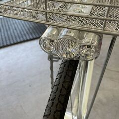 27インチ ６段変速自転車 鍵 ハンドルロック LEDライト ママチャリ 札幌市手稲区の画像