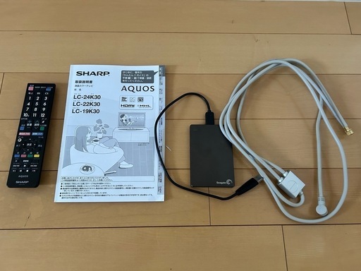 テレビシャープAQUOS 24型LC24K30 HDD (えり) 茨木のテレビ