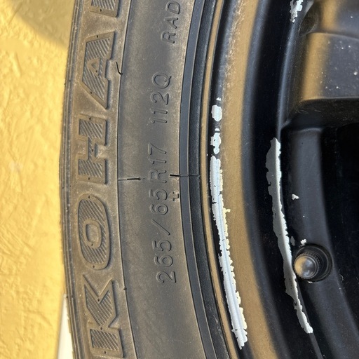 【引き取り先決定】yokohama 265/65R17 4本セットホイール付き