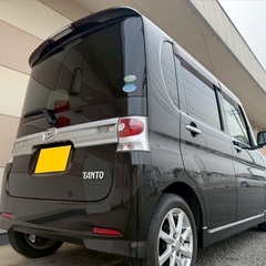 Bluetoothナビ付き☆月々9千円〜分割可❗️車検付き！【名義変更代込み】広い車内！大人気‼️ダイハツ タントカスタム☆Bluetoothナビ付き☆走行中DVD見れます☆ETC付き☆純正アルミ☆電動スライドドア☆ドライブレコーダー☆そのまま乗って帰れます！の画像