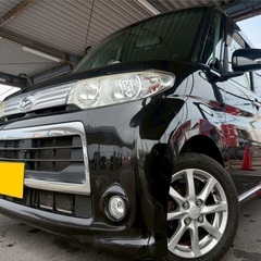 Bluetoothナビ付き☆月々9千円〜分割可❗️車検付き！【名義変更代込み】広い車内！大人気‼️ダイハツ タントカスタム☆Bluetoothナビ付き☆走行中DVD見れます☆ETC付き☆純正アルミ☆電動スライドドア☆ドライブレコーダー☆そのまま乗って帰れます！の画像