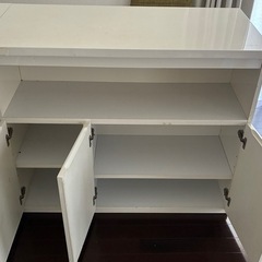 カウンターテーブル (2台セット) ホワイトの画像