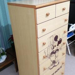 ⭕大川家具製、新品30000円以上⭕子供用タンス(ミッキーマウス)7段の画像