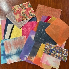 ちぎり絵用和紙、色紙（使いさし）