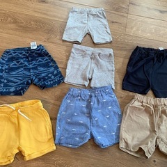 80cm 子供服 セット(Tシャツ5枚、半ズボン7枚)の画像
