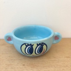 平成レトロ　エンジェルブルー ANGEL-BLUEナカムラクン スープカップ 皿 マグカップ　ピザーラ　ナカムラクン　の画像