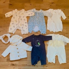 70sizeベビー服☆長そで5着+上着+カチューシャ
