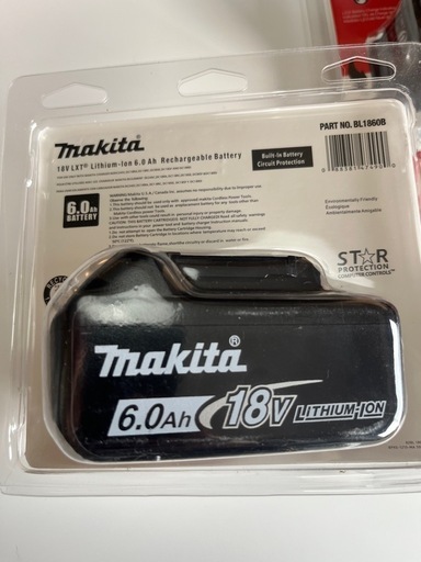マキタ　リチウムイオンバッテリー　BL1860B 18V 6.0Ah 4個セット