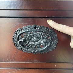 f●■天然杢 欅材 和箪笥5段/整理箪笥 時代家具 室町シリーズ  民芸家具・75×45×93cm【鍵有り】の画像