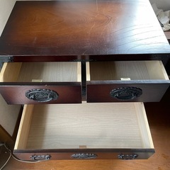 f●■天然杢 欅材 和箪笥5段/整理箪笥 時代家具 室町シリーズ  民芸家具・75×45×93cm【鍵有り】の画像