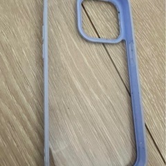 iPhone14Proケース　シンプル　紫　クリアの画像