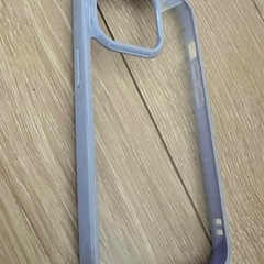 iPhone14Proケース　シンプル　紫　クリアの画像