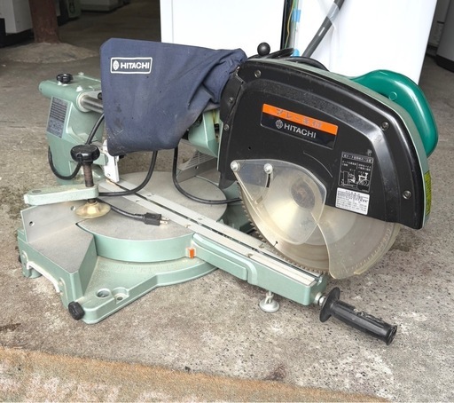 札幌市内配送可 動作良好 日立 HITACHI 305mm 卓上スライド丸のこ C12FS ダストバッグ付き