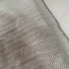 未使用【無印良品】ウール100% ヘリンボーンベッドカバー ベージュ
