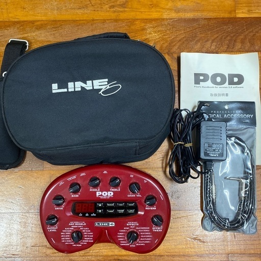 ギター用エフェクター POD LINE6 シールド付き (つこっち) 宮古島の 