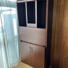 本棚　机の画像