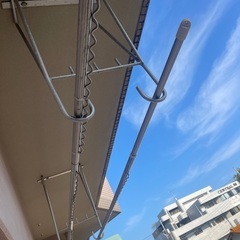 物干し竿 伸縮物干し竿 ハンガーかけ付