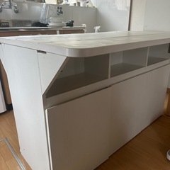 【取引中】ダイニングテーブル　バタフライテーブル　収納付き　食器棚
