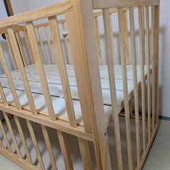 【美品！】大和屋ベビーベッド　説明書/工具あり！下段収納あり！の画像