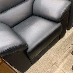 1人掛けソファ 黒 ※2400010500220の画像