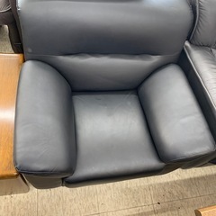 1人掛けソファ 黒 ※2400010500220の画像