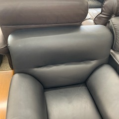 1人掛けソファ 黒 ※2400010500220の画像