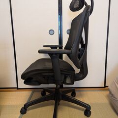 ニトリ　ー　オフィスチェア(フレア フットレスト付き BK)の画像