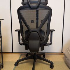 ニトリ　ー　オフィスチェア(フレア フットレスト付き BK)の画像