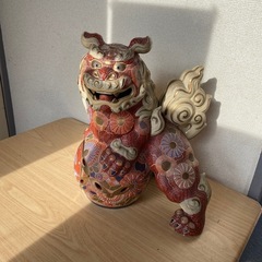 No.694獅子の置物　陶器　終了