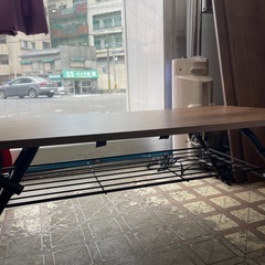 ニトリ　折り畳みローテーブル　ウッドブラウン　8761072【リサイクルショップ道楽屋】の画像