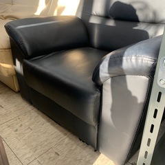 1人掛けソファ 黒 ※2400010500244の画像
