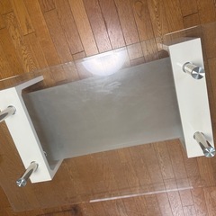 ローテーブル　ガラス　ダブル　　　