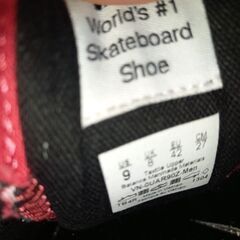 VANS ヴァンズ　赤　スニーカー 27cmの画像