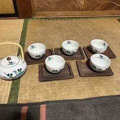 無尽窯　急須　湯呑み　茶托　5客　セット