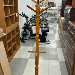★ジモティ割あり★  ハンガーポール ブラウン H183×D46×W46 クリーニング済み TC2998の画像