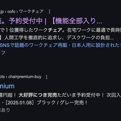 Cofo Chair premium（ブラック）※早期終了の可能性ありの画像
