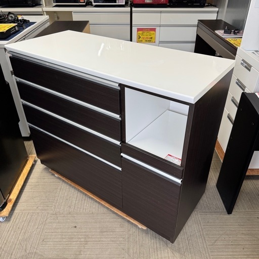 美品)ニトリ キッチンカウンター W120 レジューム レンジボード