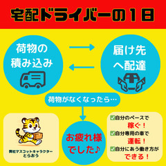 軽貨物ドライバー募集☆案件多◎健全経営×宅配専門で稼ごう💰！未経験者も必見👀　川越・鶴ヶ島エリアの画像