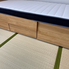 【美品】ニトリ　シングルベッド　マットレス付きの画像