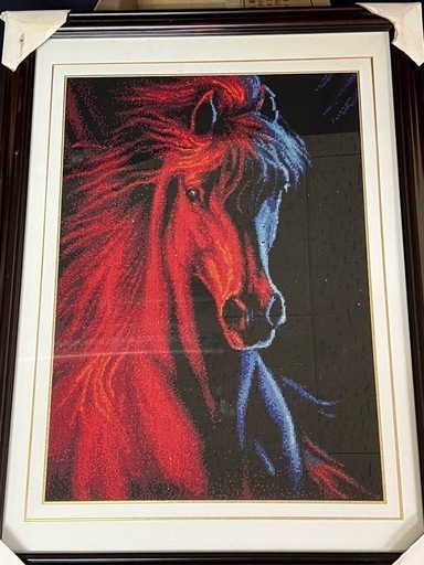 クロスステッチ　完成品　手縫い