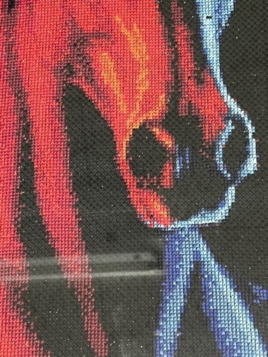 クロスステッチ　完成品　手縫い