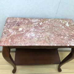 希少品 大理石 ロココ調 クラシック 猫脚 コンソールテーブル 電話台