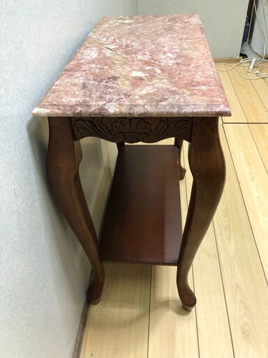 大理石 ロココ調 クラシック 猫脚 コンソールテーブル 電話台 家具 希少品 大理石 ロココ調 クラシック 猫脚 コンソールテーブル 電話台